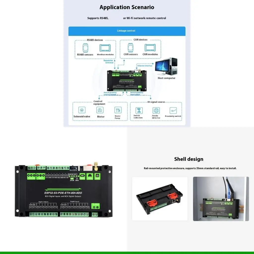 U55C 8 Channel Digital Module for smarting Home Industrial Control
U55C 8 Channel Digital Module for smarting Home Industrial Control