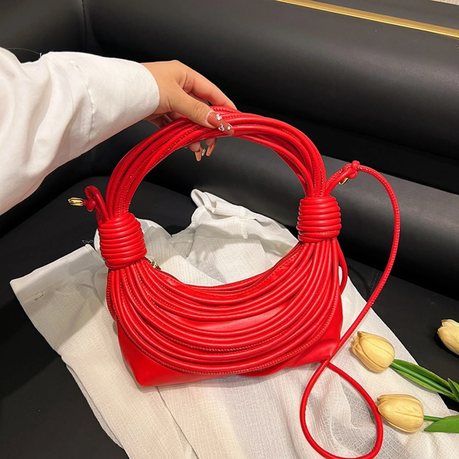 Textured Woven Knot Hobo Bag, Stylist Handbag For Women, Zipper Coin Purse Shoulder Bag
Textured Woven Knot Hobo Bag, Stylist Handbag For Women, Zipper Coin Purse Shoulder Bag