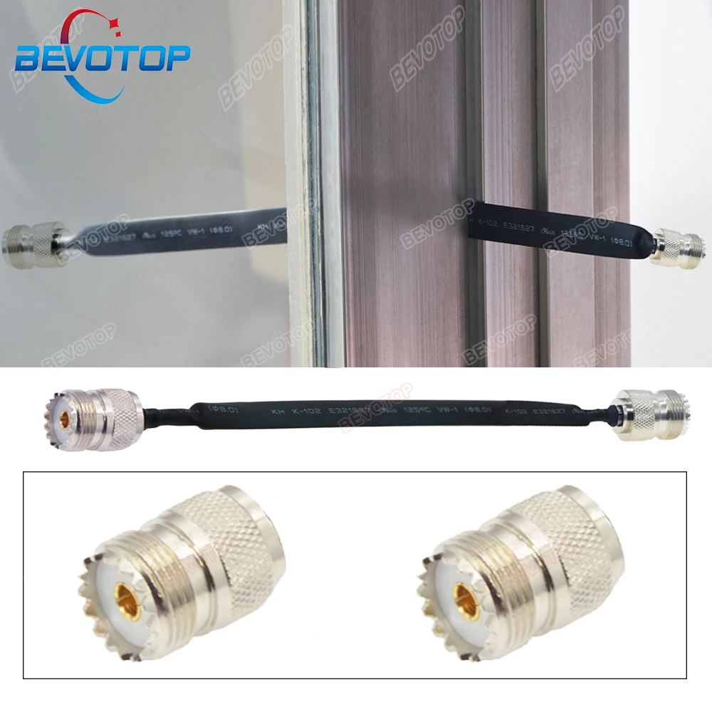 BEVOTOP Door/Window Pass Through Flat RF Coaxial Cable SO239 UHF Female to UHF Female 50 Ohm RF Coax Pigtail Extension Cord
BEVOTOP Door/Window Pass Through Flat RF Coaxial Cable SO239 UHF Female to UHF Female 50 Ohm RF Coax Pigtail Extension Cord
