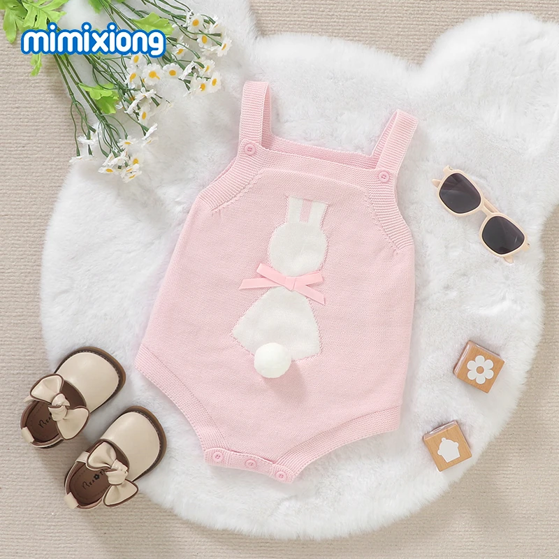 Baby Girls Bodysuits Clothes Cute Rabbit Knitted Newborn Infant Pink Sleeveless Onesie 0-18m Toddler Kids Spring Easter Jumpsuit
Baby Girls Bodysuits Clothes Cute Rabbit Knitted Newborn Infant Pink Sleeveless Onesie 0-18m Toddler Kids Spring Easter Jumpsuit