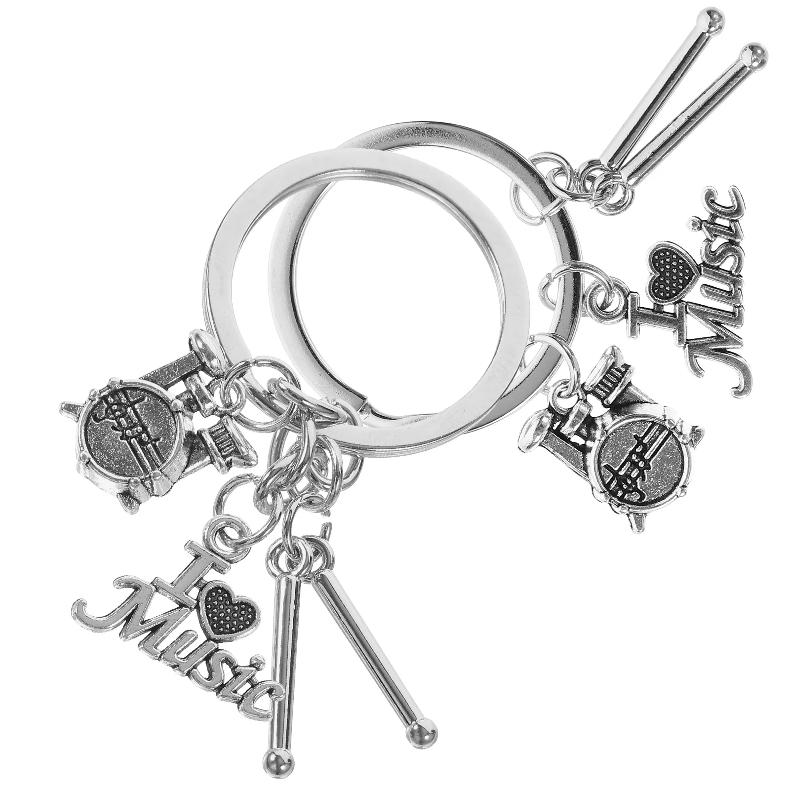 2 Pcs Drum Keychain and Roll Musical Jewelry Drumstick for Drummer Zinc Alloy Unique
2 Pcs Drum Keychain and Roll Musical Jewelry Drumstick for Drummer Zinc Alloy Unique