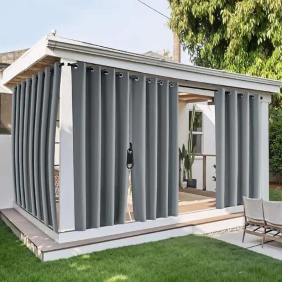 Outdoor Curtains for Patio Waterproof 2 Panels, W54 x L84 in, Zipper Gazebo Curtains Top Grommet and Bottom Back Tab with Rope,
Outdoor Curtains for Patio Waterproof 2 Panels, W54 x L84 in, Zipper Gazebo Curtains Top Grommet and Bottom Back Tab with Rope,