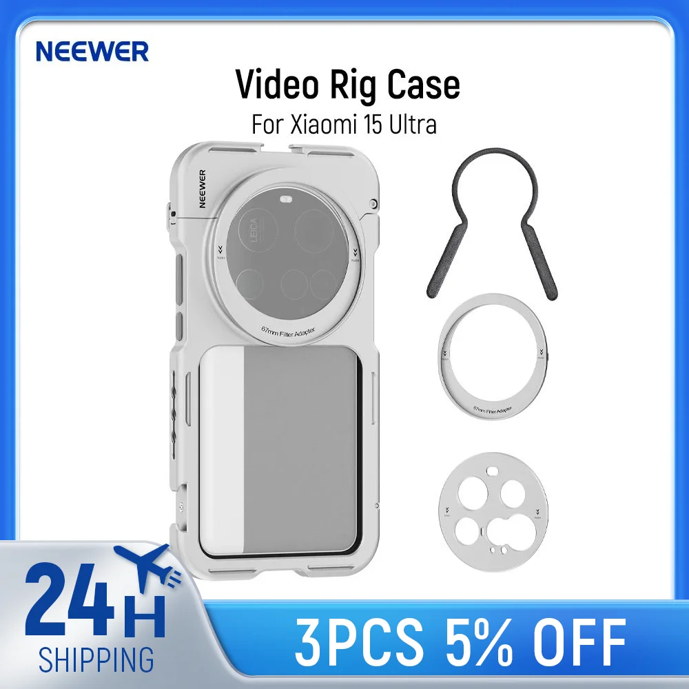 NEEWER Phone Cage Case Quick Release Video Rig Case Phone Stabilizer Holder For Xiaomi 15 Ultra with 67mm Filter Adapter
NEEWER Phone Cage Case Quick Release Video Rig Case Phone Stabilizer Holder For Xiaomi 15 Ultra with 67mm Filter Adapter