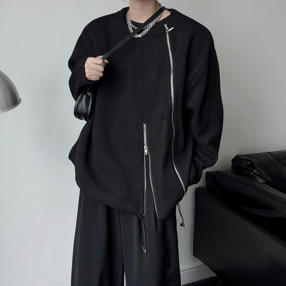 Silent High Collar Jaet Street Sle Loose Fit Zipper Coat Men's ort Basic Trendy Polyester Fabric Casual Wear
Silent High Collar Jaet Street Sle Loose Fit Zipper Coat Men's ort Basic Trendy Polyester Fabric Casual Wear