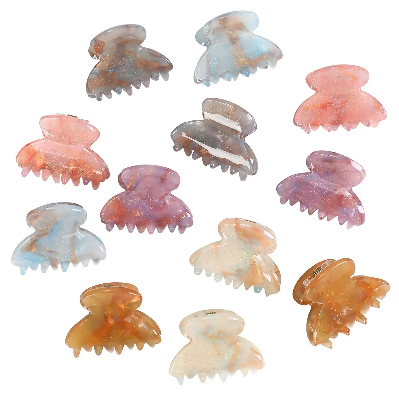 Claw Jaw Clips 12PCS Small for Thin Hair Styling Accessories Classic Clamp for Women Girls (Sequins)
Claw Jaw Clips 12PCS Small for Thin Hair Styling Accessories Classic Clamp for Women Girls (Sequins)