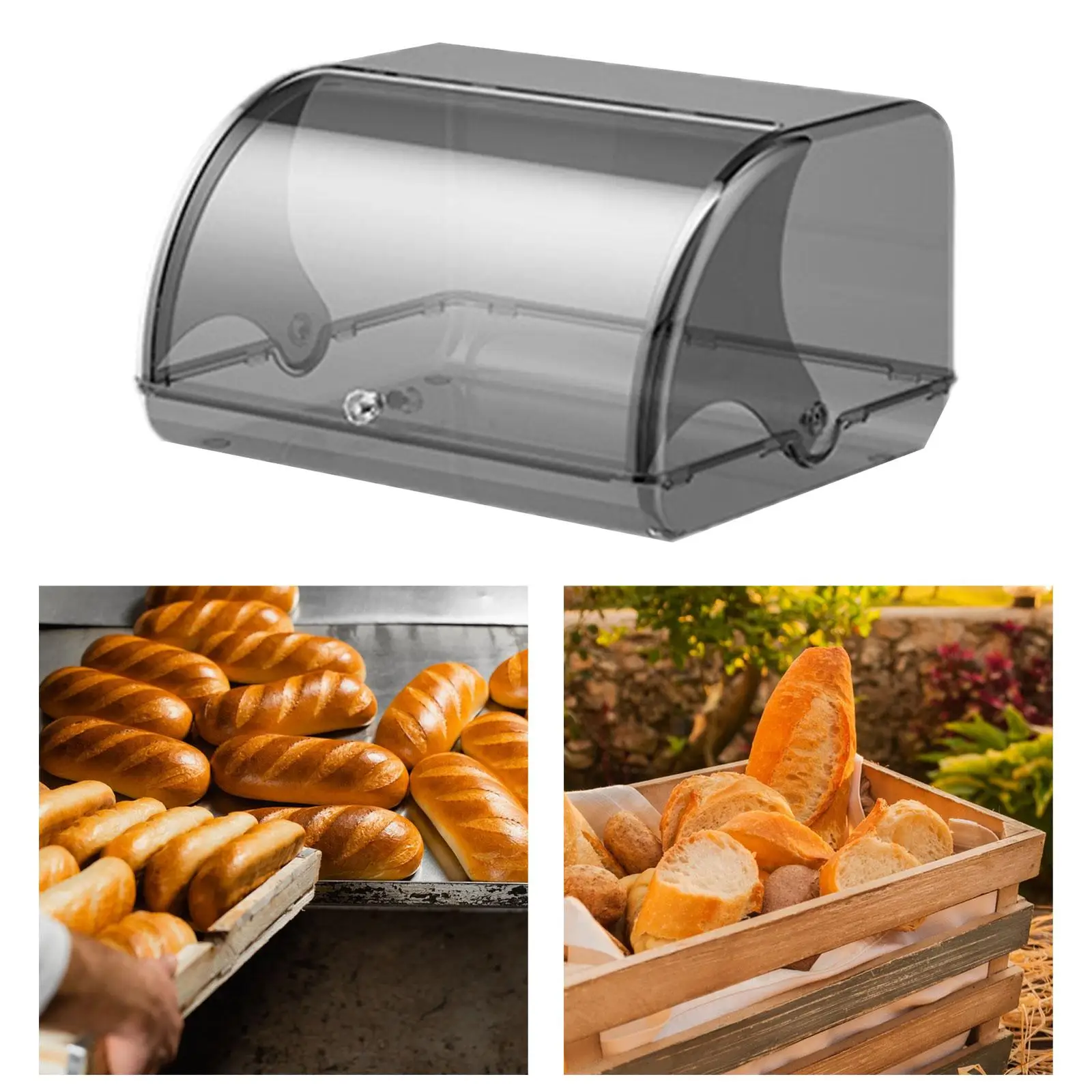 Bread Box Storage Container Acrylic Farmhouse Design Roll Top Bin Organizer for Kitchen Counter or Bedroom
Bread Box Storage Container Acrylic Farmhouse Design Roll Top Bin Organizer for Kitchen Counter or Bedroom
