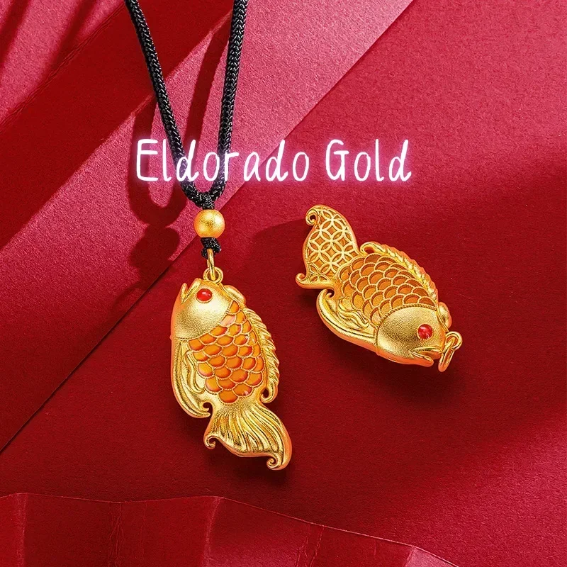 9999 Real Gold 24K Enamel Color Good Luck Koi Pendant New Chinese Gold Rich Goldfish Woven Necklace
9999 Real Gold 24K Enamel Color Good Luck Koi Pendant New Chinese Gold Rich Goldfish Woven Necklace