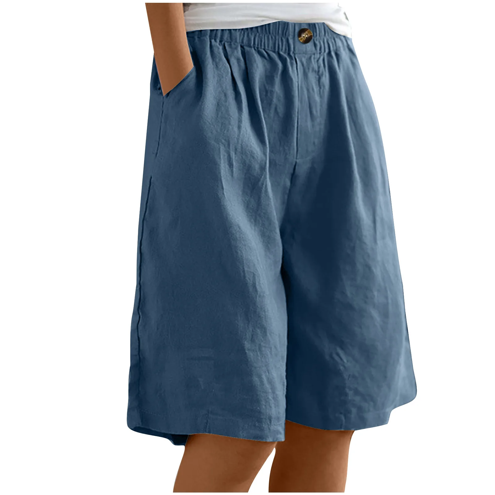 High Waist Cotton Linen Shorts Women's Summer Loose Fit Five-Quarter Pants Casual Trousers Commute Style Fashion 2024
High Waist Cotton Linen Shorts Women's Summer Loose Fit Five-Quarter Pants Casual Trousers Commute Style Fashion 2024