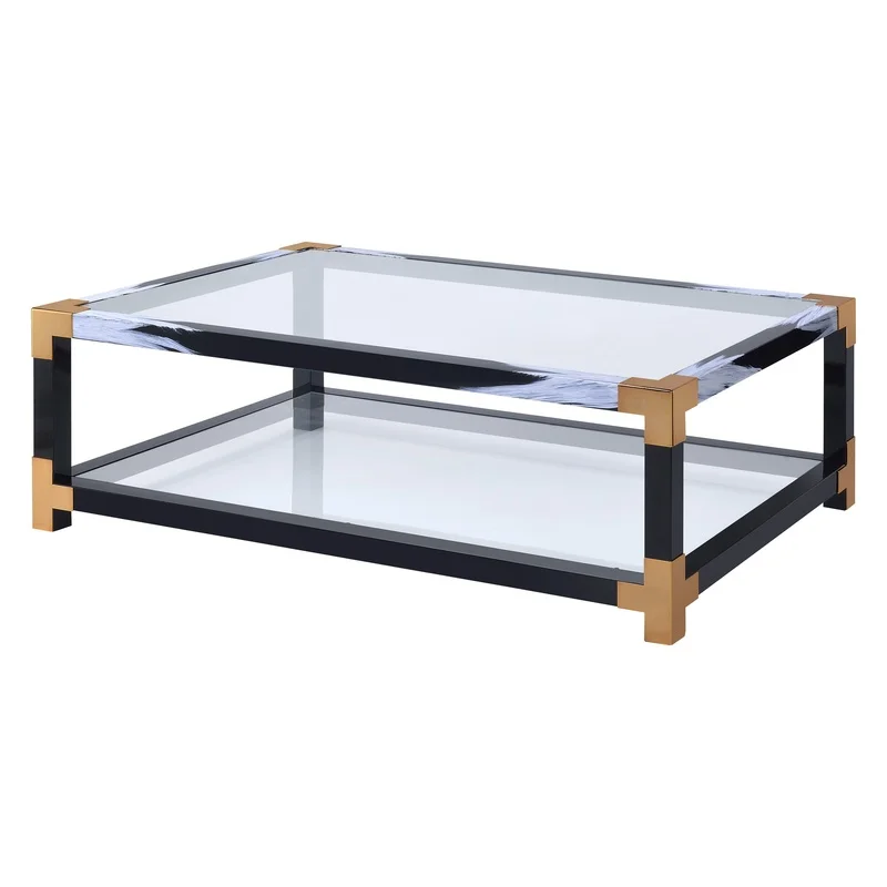 Clear Glass and White Brushed Finish Coffee Table
Clear Glass and White Brushed Finish Coffee Table