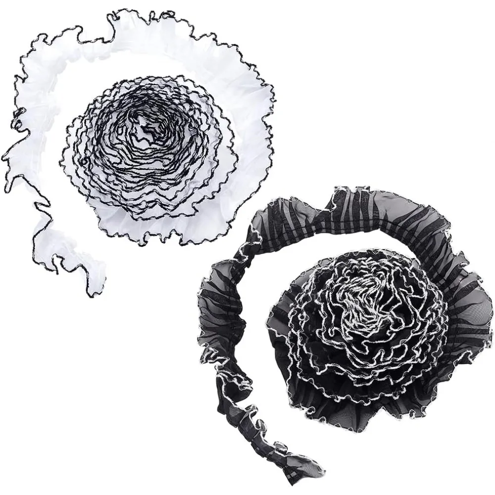 6 ярдов плиссированная кружевная ткань с рюшами, 1-5/8 дюймов, тюлевая лента в стиле ретро из органзы, черно-белая одинаковая кружевная волнистая лента
6 ярдов плиссированная кружевная ткань с рюшами, 1-5/8 дюймов, тюлевая лента в стиле ретро из органзы, черно-белая одинаковая кружевная волнистая лента