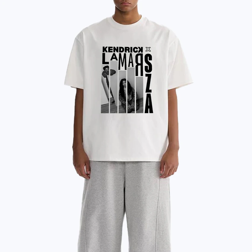 Hot Kendrick Lamar & SZA Tour Album Graphics Oversized t-shirt streetwear short sleeve Unisex t-shirts Men Women 100% Cotton Top
Hot Kendrick Lamar & SZA Tour Album Graphics Oversized t-shirt streetwear short sleeve Unisex t-shirts Men Women 100% Cotton Top