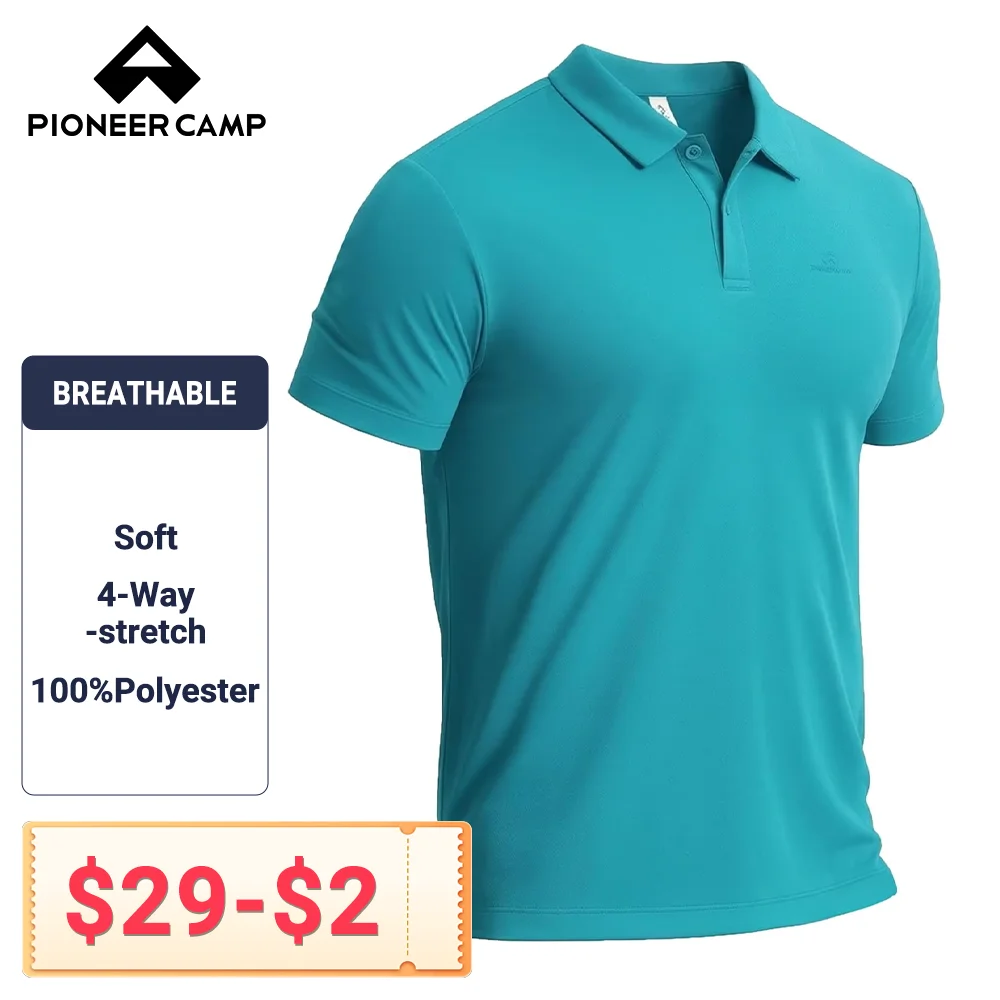 Pioneer Camp Men's Polo Shirts Short Sleeve - Casual & Breathable Golf Shirts for Men - Classic Quick-Dry Shirts with UPF 50+
Pioneer Camp Men's Polo Shirts Short Sleeve - Casual & Breathable Golf Shirts for Men - Classic Quick-Dry Shirts with UPF 50+