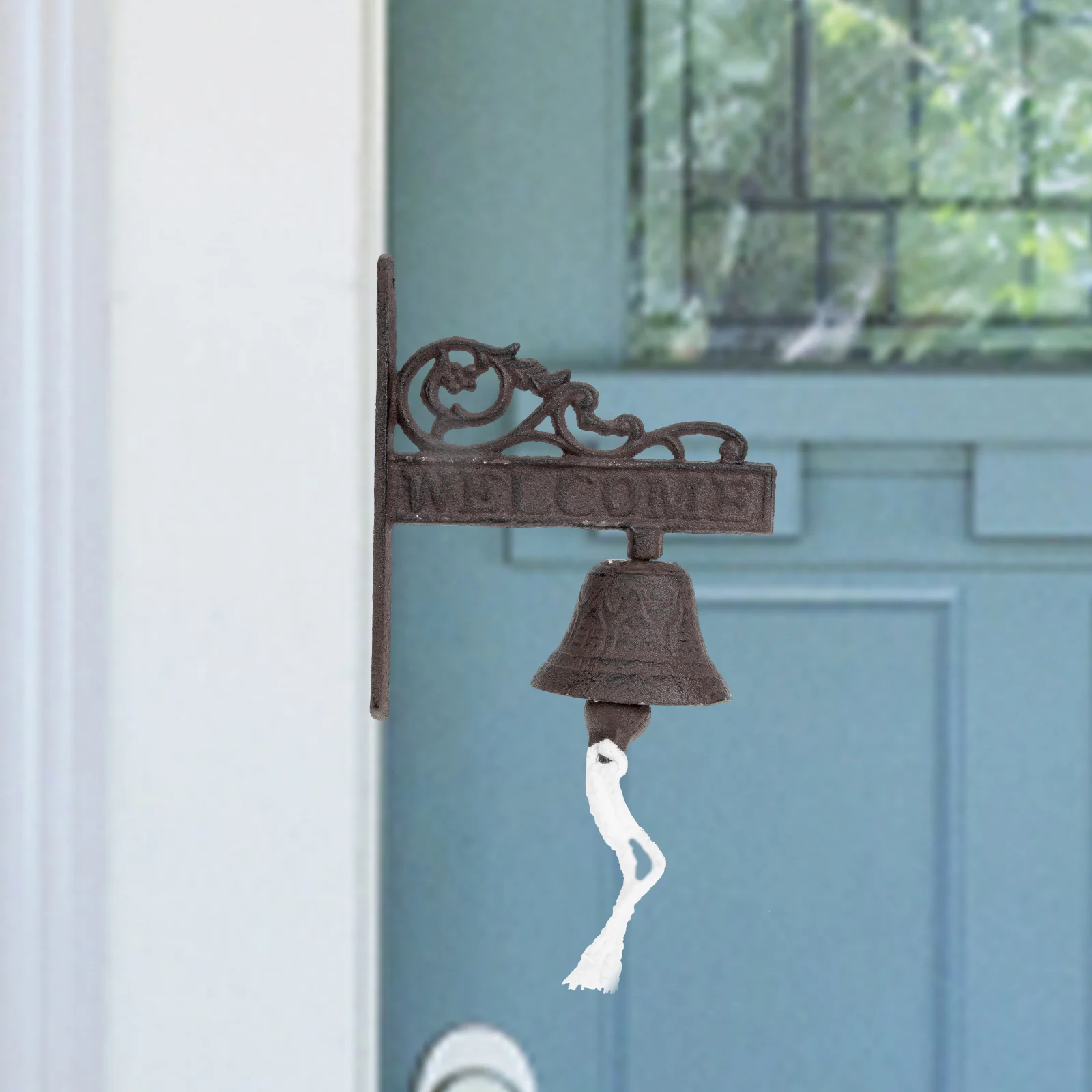 Wrought Iron Doorbell Vintage Cast Outdoor Garden Decor Welcome Sign Rustic Style Bell Hand Shaking Welcome Sign
Wrought Iron Doorbell Vintage Cast Outdoor Garden Decor Welcome Sign Rustic Style Bell Hand Shaking Welcome Sign