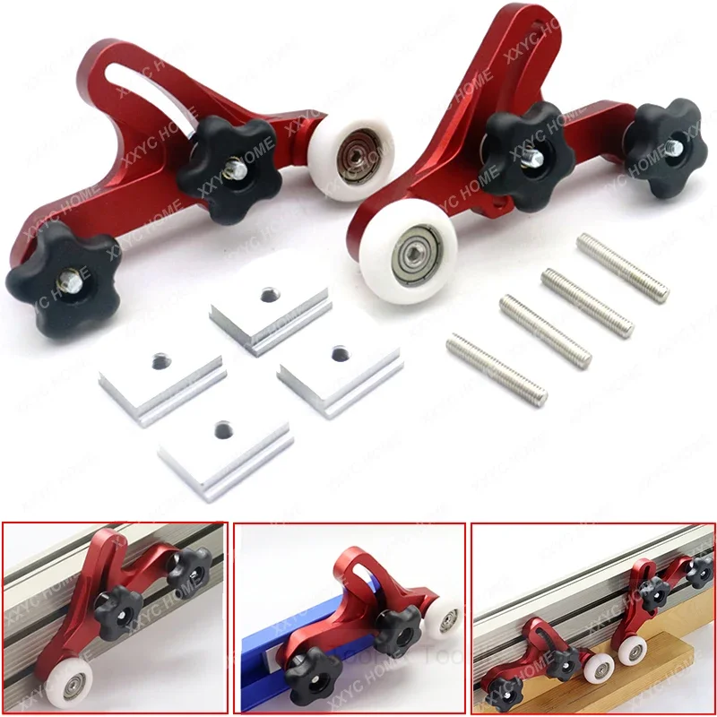 Bearing Roller Feeder, Upgraded Aluminum Alloy Feather Loc Board, Table Saw Feeding Safety Propelling Auxiliary Tool
Bearing Roller Feeder, Upgraded Aluminum Alloy Feather Loc Board, Table Saw Feeding Safety Propelling Auxiliary Tool