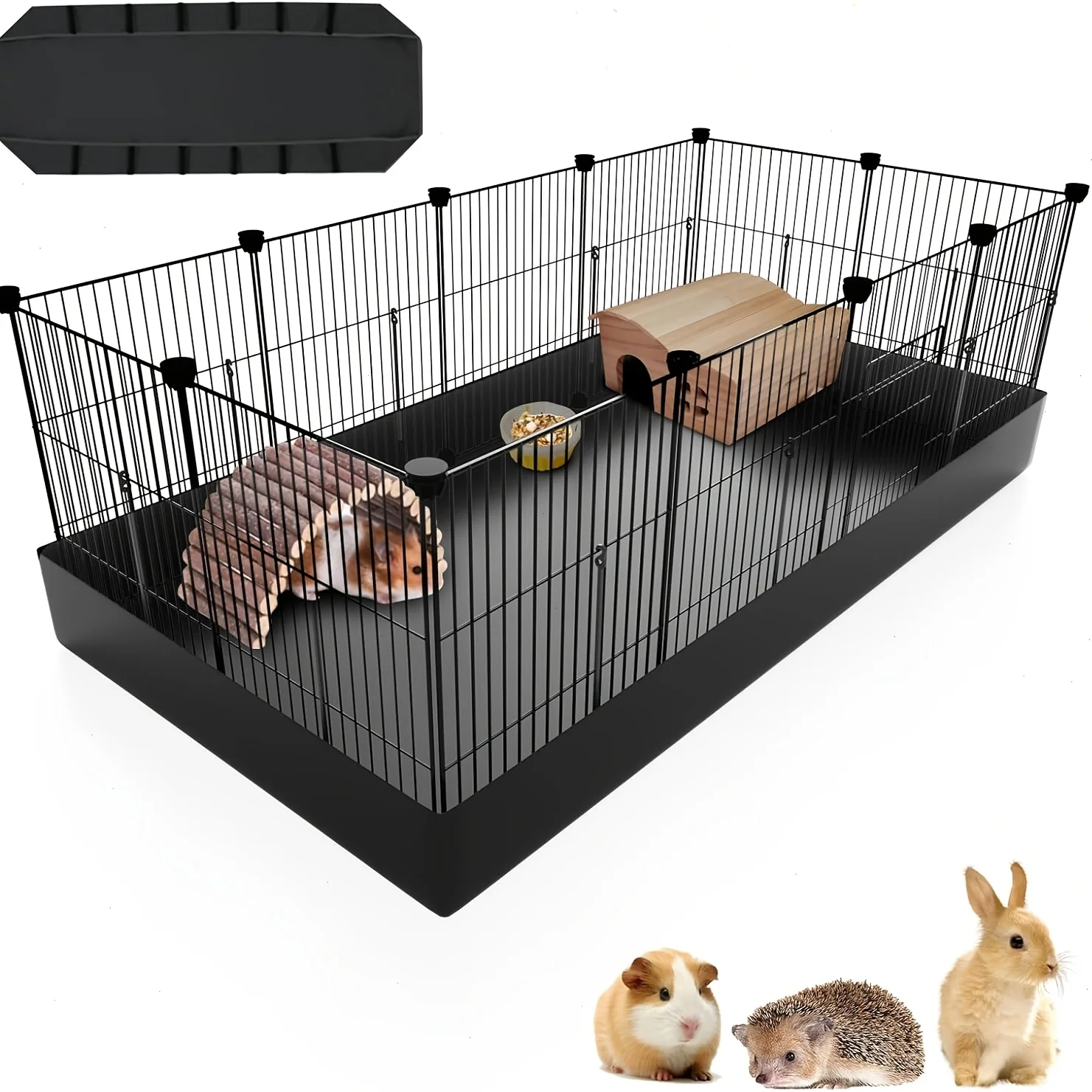 Guinea Pig Cage, 48'' Small Animal Playpen with PVC Bottom Liner & One-Hand Release Hook, Triple Fixing C&C Cage for Guinea Pigs, Bunny, Rabbit, Hedgehog
Guinea Pig Cage, 48'' Small Animal Playpen with PVC Bottom Liner & One-Hand Release Hook, Triple Fixing C&C Cage for Guinea Pigs, Bunny, Rabbit, Hedgehog