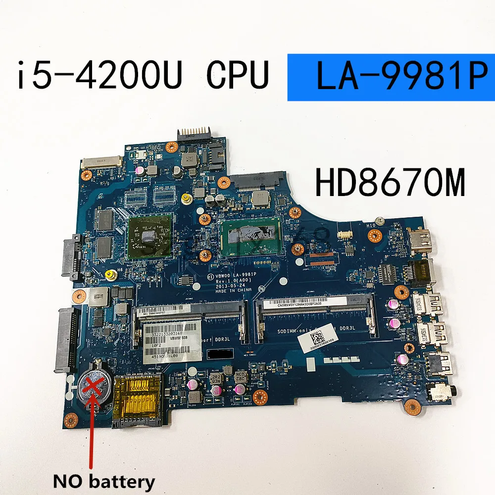 For DELL 15r 3537 5537 portable Motherboard VBW00 LA-9981P i5-4200U CPU HD8670m Test OK
For DELL 15r 3537 5537 portable Motherboard VBW00 LA-9981P i5-4200U CPU HD8670m Test OK