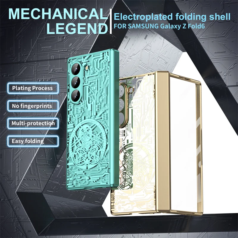 For Samsung Galaxy Z Fold 6 5 4 3 2 5G Fashion Hinge Mechanical Electroplating Phone Case Screen Protector 360° Protective Cover
For Samsung Galaxy Z Fold 6 5 4 3 2 5G Fashion Hinge Mechanical Electroplating Phone Case Screen Protector 360° Protective Cover