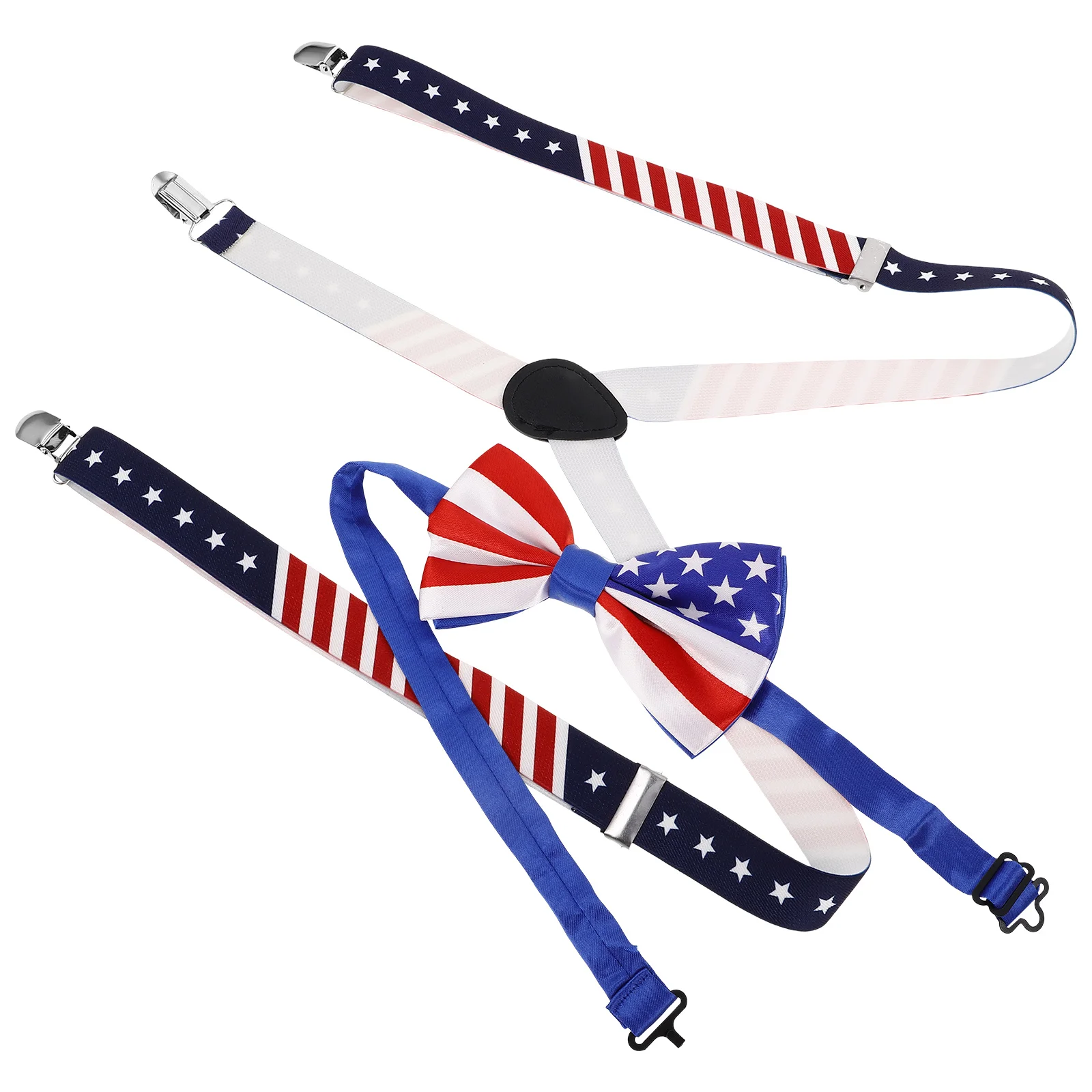 US Flag Design Bow Tie Strap Clip Set Independence Day Party Accessories Unique Attractive Decor Mens Easy Clean
US Flag Design Bow Tie Strap Clip Set Independence Day Party Accessories Unique Attractive Decor Mens Easy Clean