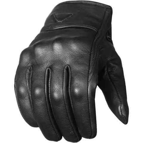 Jackets 4 Bikes Motorcycle Gloves Premium Leather for Men Touch Screen Non-Slip Motorbike Cruiser Street Biker Protector Glove
