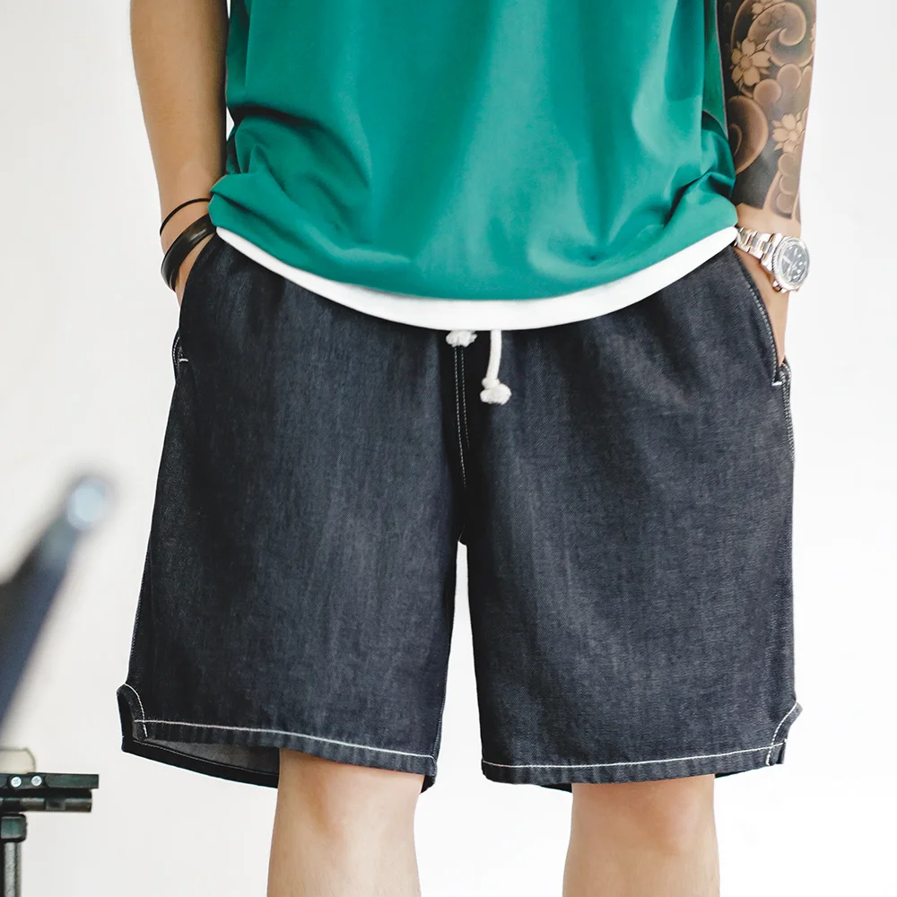 Maden Vintage Cool-Touch Denim Shorts Men's Summer Lightweight Straight Leg Elastic Waist Jeans Shorts Breathable Casual Bottom
Maden Vintage Cool-Touch Denim Shorts Men's Summer Lightweight Straight Leg Elastic Waist Jeans Shorts Breathable Casual Bottom