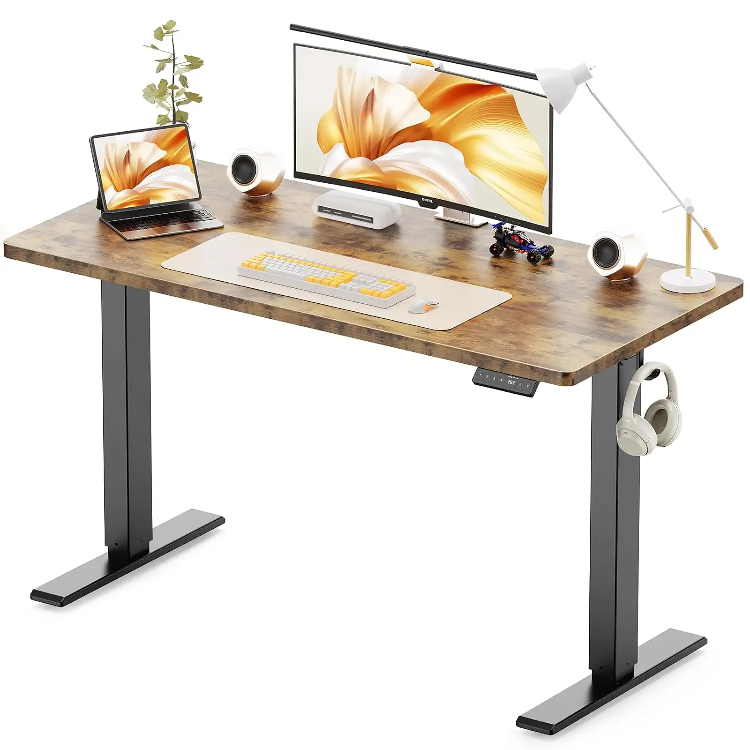 48x24 Height Adjustable Electric Standing Desk 2 Hooks Ergonomic Sit Stand Home Office, Customized
48x24 Height Adjustable Electric Standing Desk 2 Hooks Ergonomic Sit Stand Home Office, Customized