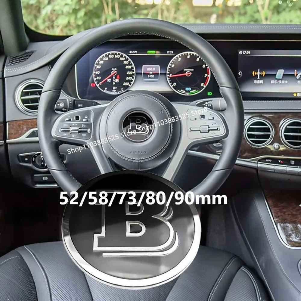 B logo 52/58/73/80/90mm Steering Wheel Center Logo Modify Parts for BRABUS Smart W204 G350 S C E CLA G63 G65 GLA W464 W205 W213
B logo 52/58/73/80/90mm Steering Wheel Center Logo Modify Parts for BRABUS Smart W204 G350 S C E CLA G63 G65 GLA W464 W205 W213