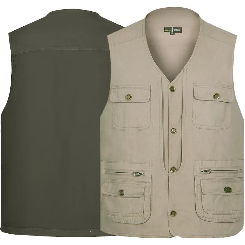 2023 Spring and Autumn Pure Cotton Men's Multi-Pocket Vest Photography Fishing Casual Vest
2023 Spring and Autumn Pure Cotton Men's Multi-Pocket Vest Photography Fishing Casual Vest