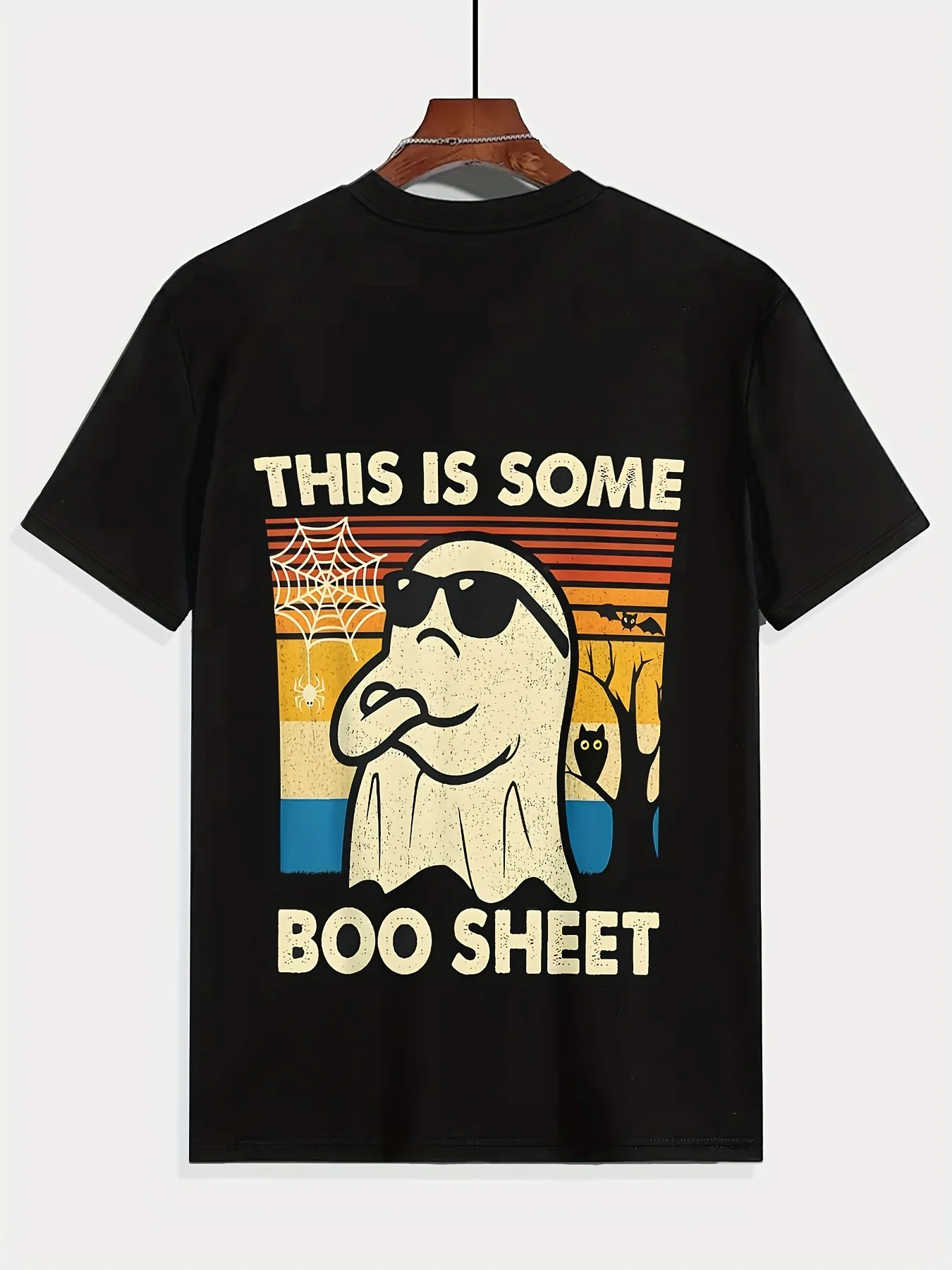 Summer men's fashionable cartoon white little ghost letter interesting printed pattern T-shirt, versatile casual sports
Summer men's fashionable cartoon white little ghost letter interesting printed pattern T-shirt, versatile casual sports