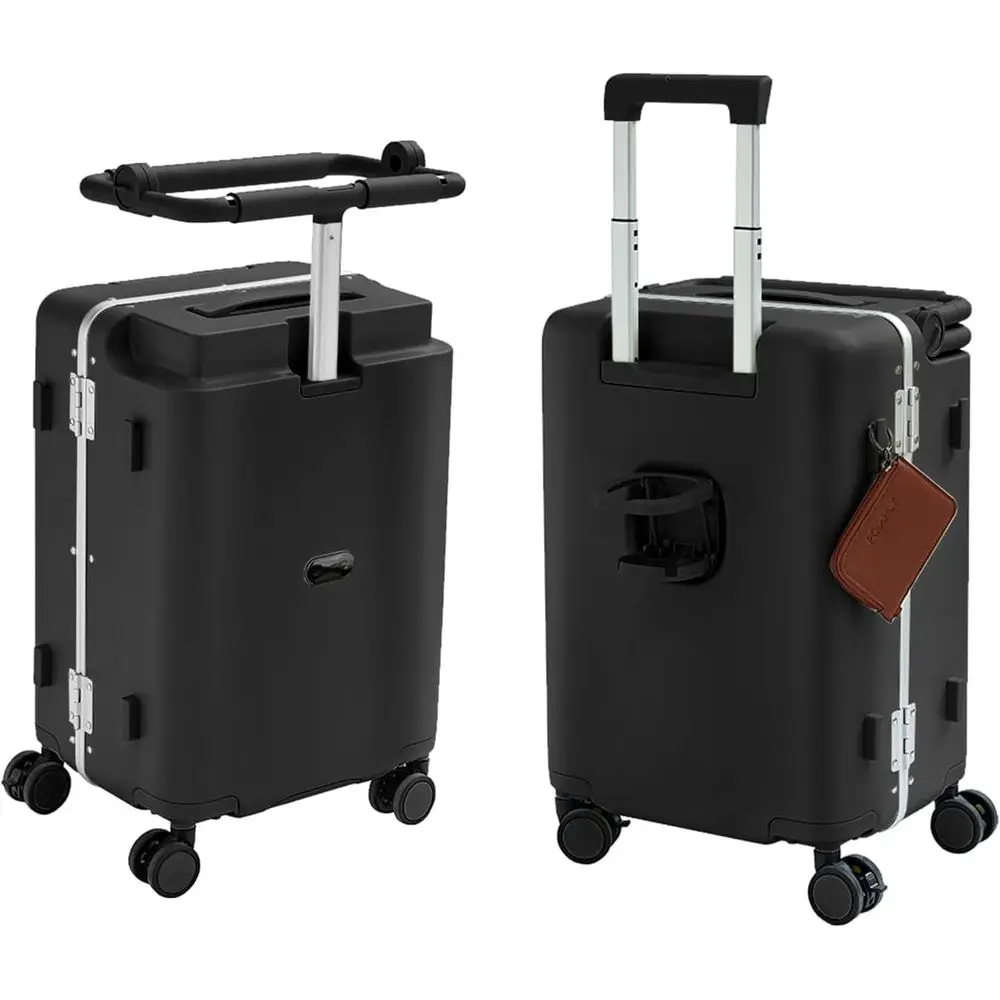 20 Hardshell Suitcase with Integrated Child Seat, Cup Holder, Double Handles, and TSA Lock for Family Travel, Black
20 Hardshell Suitcase with Integrated Child Seat, Cup Holder, Double Handles, and TSA Lock for Family Travel, Black