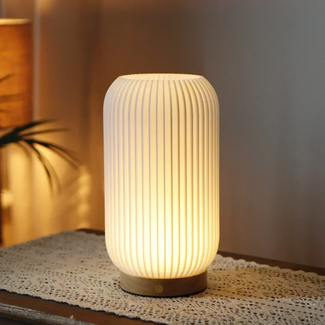 3D-Printed Dimmable Touch-controlled Bedside Lamp, 9 Inches High, 3 Color Options, Wooden Base, Suitable for Indoor Use
3D-Printed Dimmable Touch-controlled Bedside Lamp, 9 Inches High, 3 Color Options, Wooden Base, Suitable for Indoor Use