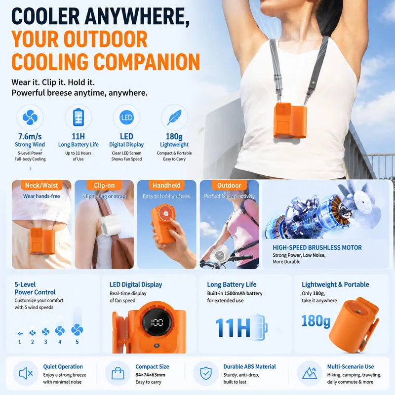 Mini Handheld Small Fan Portable 199-speed Adjustable Wind Speed Long Battery Life Outdoor Clip on Air Conditioner Fan
Mini Handheld Small Fan Portable 199-speed Adjustable Wind Speed Long Battery Life Outdoor Clip on Air Conditioner Fan