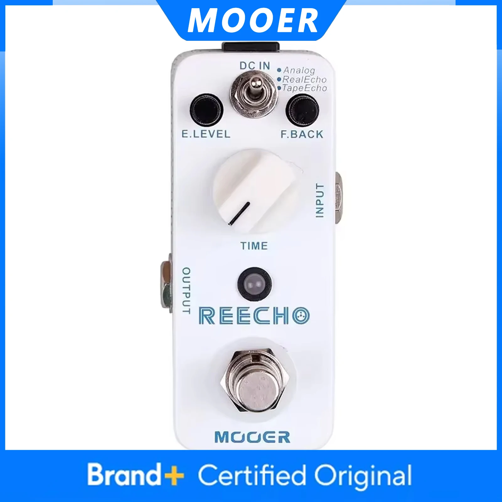 MOOER Reecho Electric Guitar Digital Delay Effect Pedal 3 Delay Modes(Analog/Real Echo/Tape Echo) True Bypass Guitar Accessories
MOOER Reecho Electric Guitar Digital Delay Effect Pedal 3 Delay Modes(Analog/Real Echo/Tape Echo) True Bypass Guitar Accessories