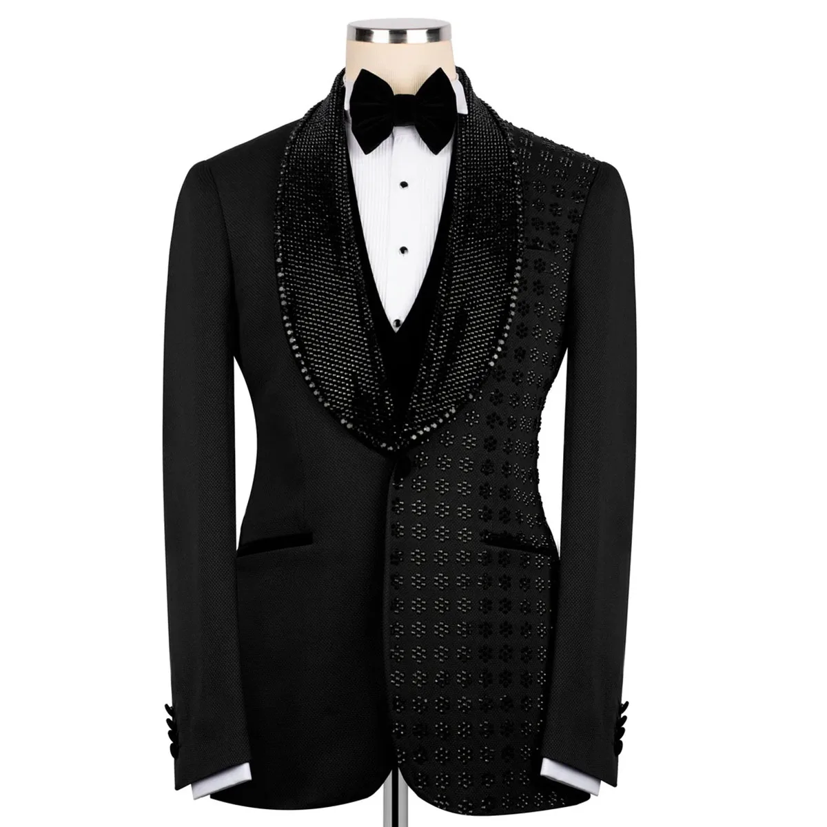Luxury Diamond 2 Pieces Sets Men Suits Slim Fit Crystals Groom Wedding Tuxedos Bridegroom Blazers Ropa Hombre Customized
Luxury Diamond 2 Pieces Sets Men Suits Slim Fit Crystals Groom Wedding Tuxedos Bridegroom Blazers Ropa Hombre Customized