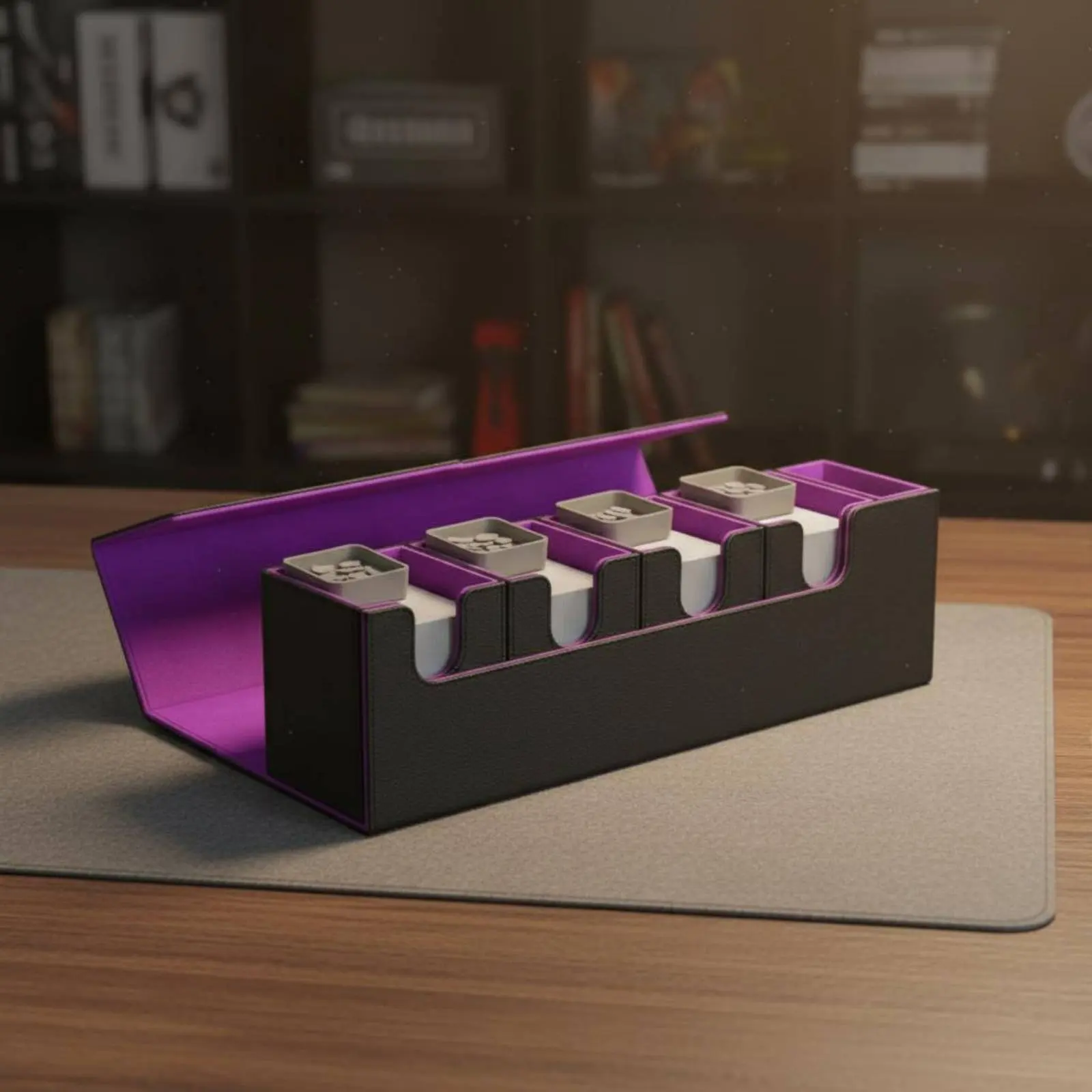 Многофункциональный кейс для карт 5-в-1: вместительный, со съемными секциями, мягкой плюшевой подкладкой и отсеками для хранения карт
Многофункциональный кейс для карт 5-в-1: вместительный, со съемными секциями, мягкой плюшевой подкладкой и отсеками для хранения карт