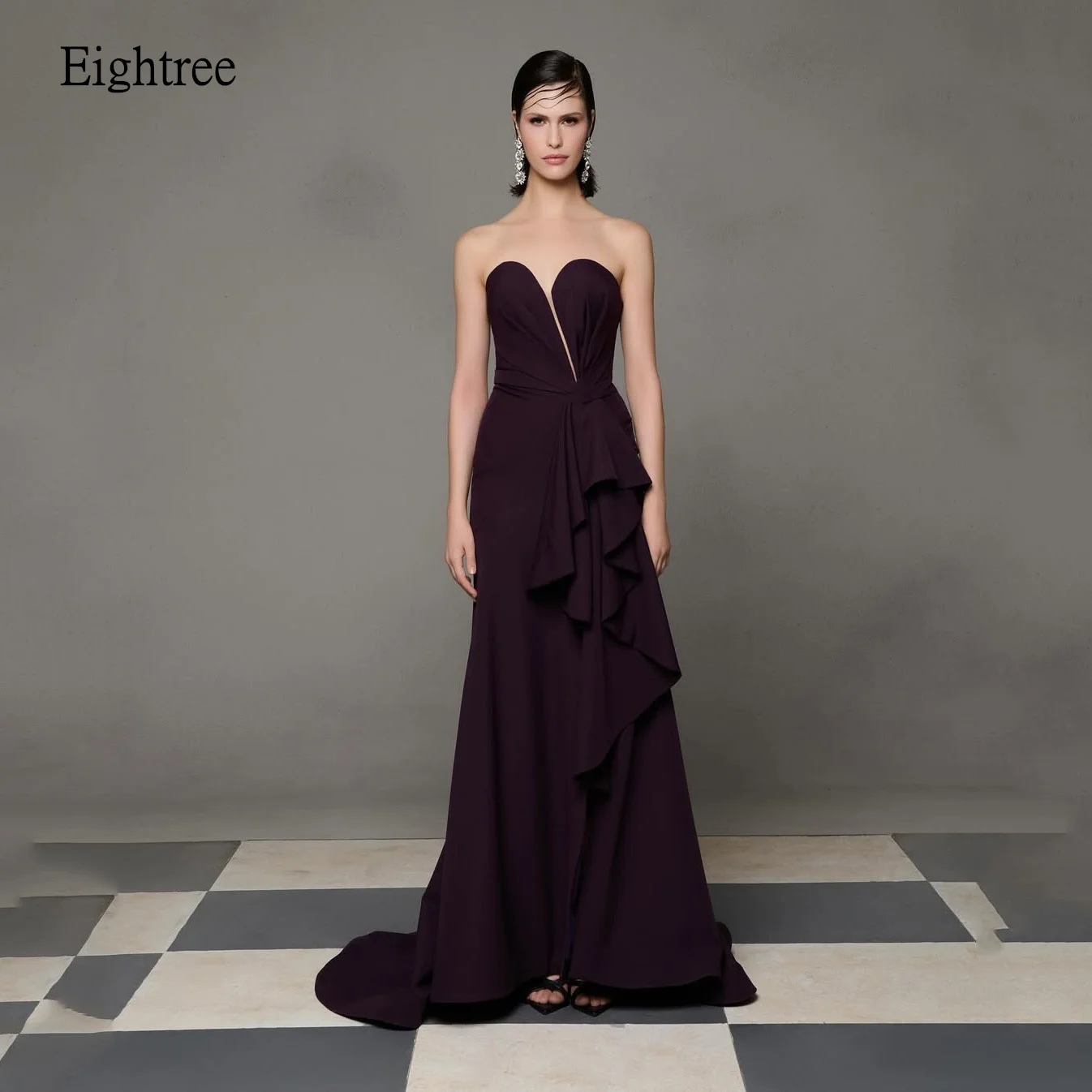 Eightree Modern A-line Prom Gowns Sweetheart Neck Formal Party Gown Side Slit Floor Length Evening Dress فساتين سهرة Customized
Eightree Modern A-line Prom Gowns Sweetheart Neck Formal Party Gown Side Slit Floor Length Evening Dress فساتين سهرة Customized