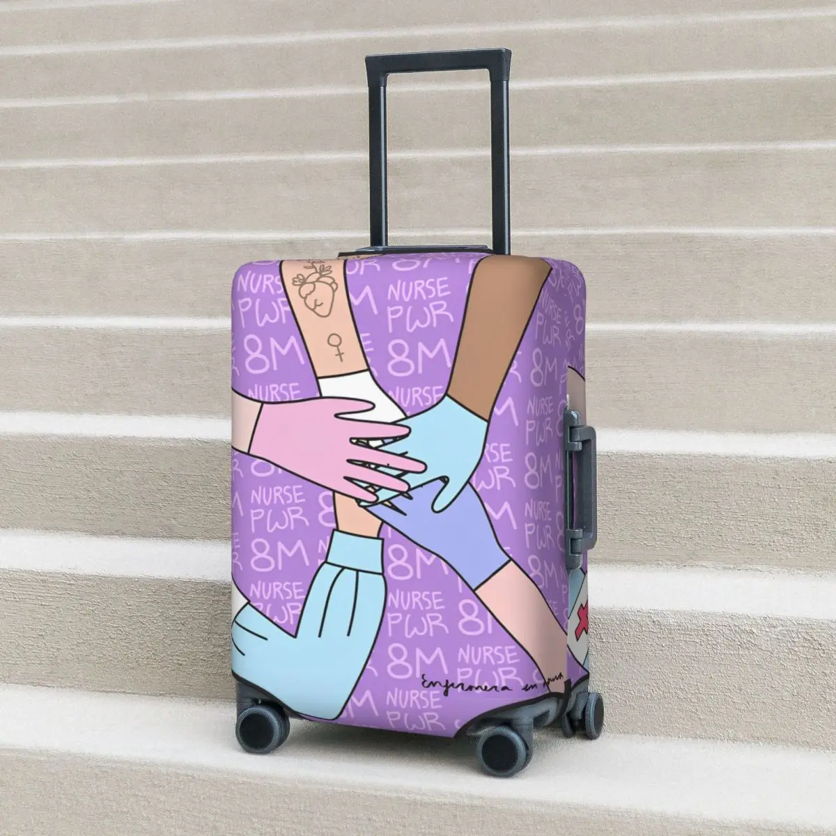 Doctor Nurse Print Suitcase Cover Enfermera En Apuros Vacation Cruise Trip Useful Luggage Case Protector
Doctor Nurse Print Suitcase Cover Enfermera En Apuros Vacation Cruise Trip Useful Luggage Case Protector