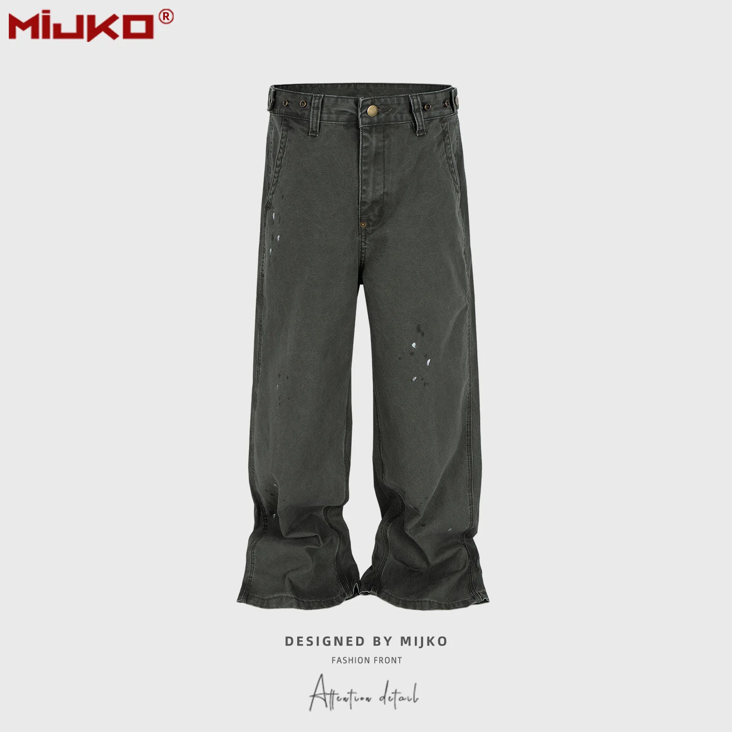MIJKO Green Splashed Jeans for Men Women S-XXL Casual Denim Trousers Cargo Pants #D1668-1
MIJKO Green Splashed Jeans for Men Women S-XXL Casual Denim Trousers Cargo Pants #D1668-1