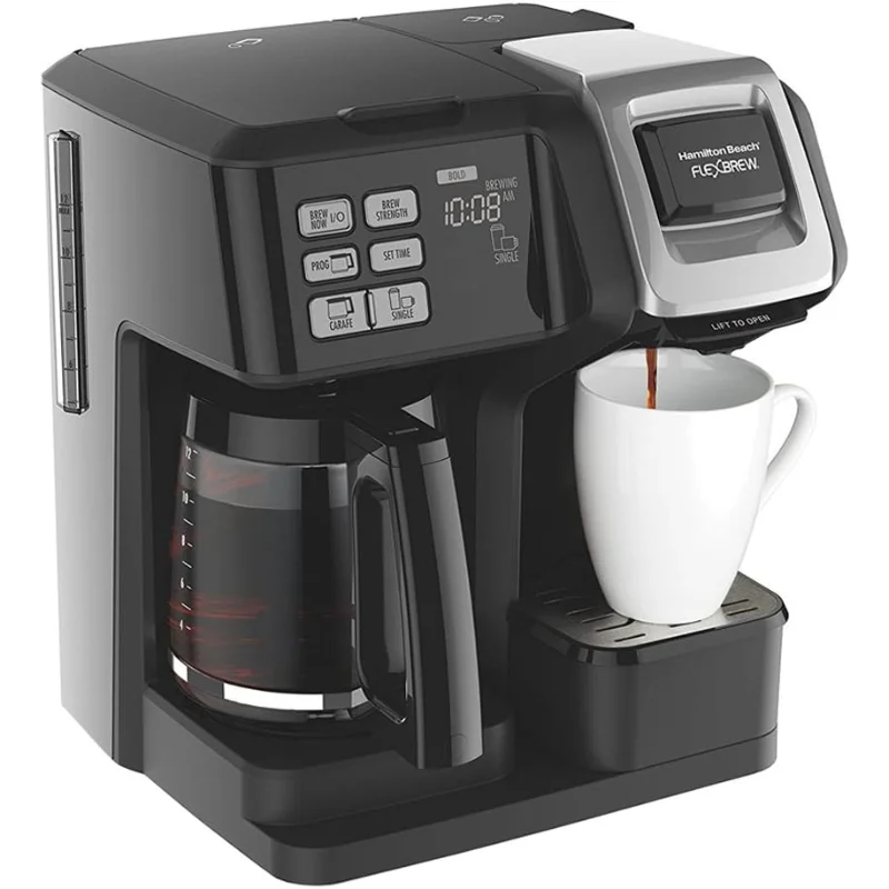 Программируемая кофеварка Hamilton Beach FlexBrew с двусторонним пивоваром (49976) в комплекте с поддержкой удлинителя
Программируемая кофеварка Hamilton Beach FlexBrew с двусторонним пивоваром (49976) в комплекте с поддержкой удлинителя