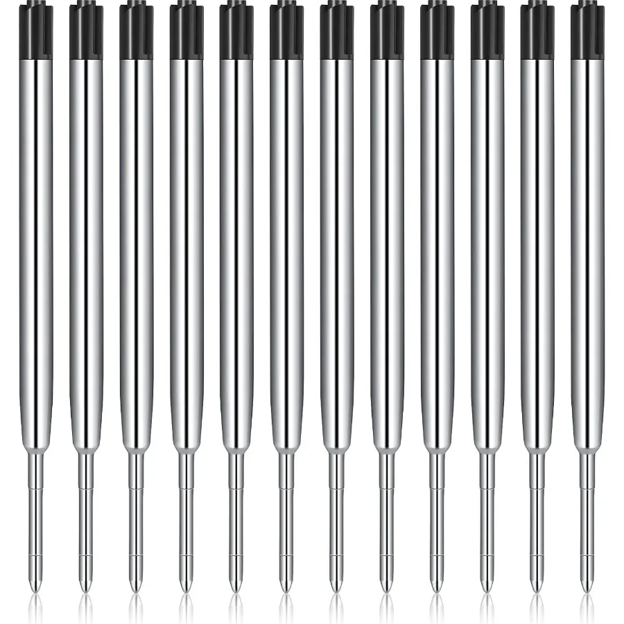 12 шт., стержни для ручек, черные чернила, 1,0 мм, металлические стержни для шариковых ручек средней точки, гладкие стержни для ручек для письма, сменные стержни для Re
12 шт., стержни для ручек, черные чернила, 1,0 мм, металлические стержни для шариковых ручек средней точки, гладкие стержни для ручек для письма, сменные стержни для Re