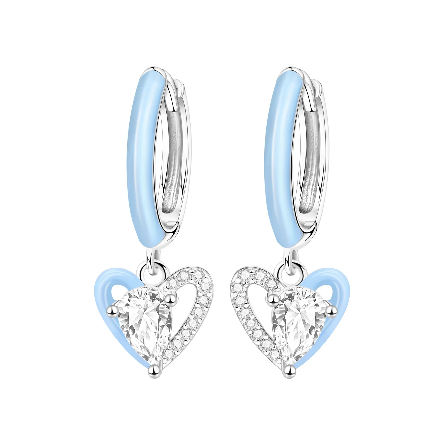 PANPOKI 925 Sterling Silver Blue Love Zircon Drop Earrings Women Earrings Party Original Jewelry Birthday Wedding Gifts
PANPOKI 925 Sterling Silver Blue Love Zircon Drop Earrings Women Earrings Party Original Jewelry Birthday Wedding Gifts