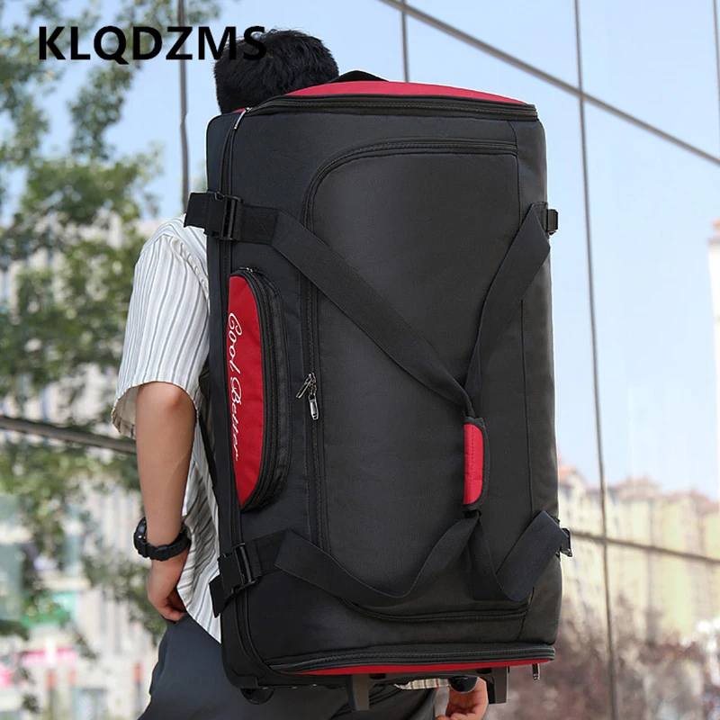 KLQDZMS 34 Inch Men's Suitcase Oxford Cloth Trolley Case Oversized Capacity Cart Type Travel Bag Expandable Storage Bag Luggage
KLQDZMS 34 Inch Men's Suitcase Oxford Cloth Trolley Case Oversized Capacity Cart Type Travel Bag Expandable Storage Bag Luggage