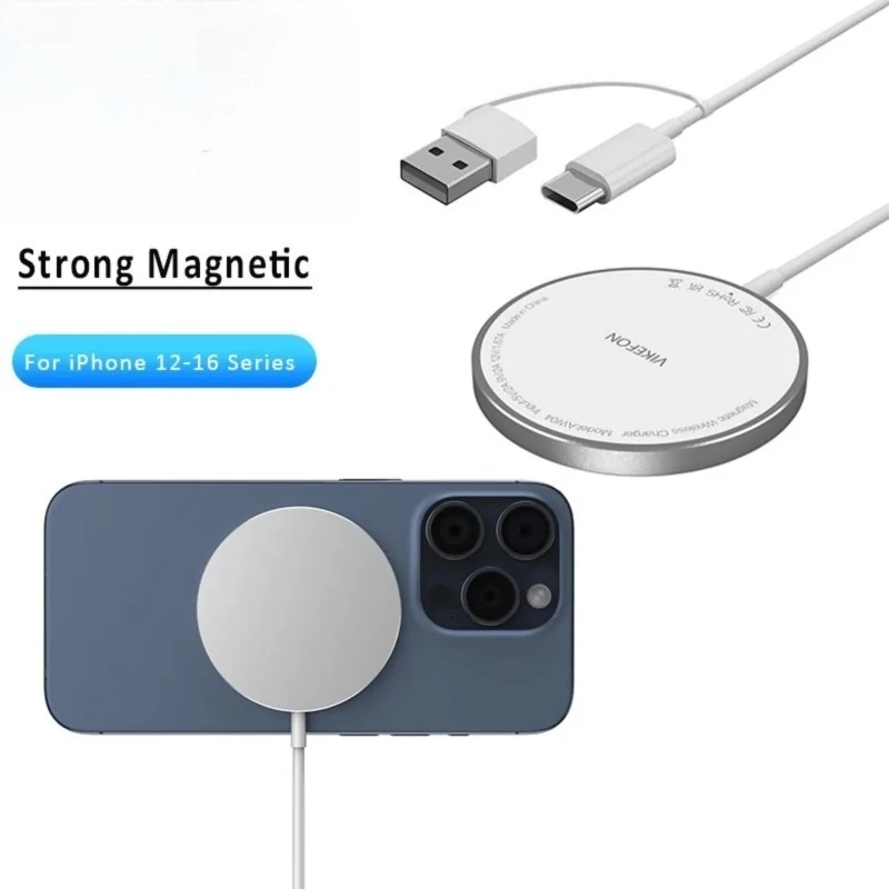 Magnetic Wireless Charger Pad Strong Magnetic Alignment For iPhone 17 16 15 14 13 Pro Max AirPods Android Home Office Daily Use
Magnetic Wireless Charger Pad Strong Magnetic Alignment For iPhone 17 16 15 14 13 Pro Max AirPods Android Home Office Daily Use