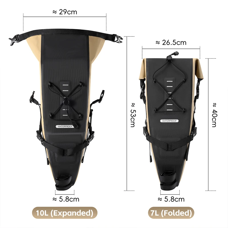 WEST BIKING Bike Saddle Bag Long-Distance Cycling Tail Bag 7-10L Foldable Under Seat Bike Tail Bag Storage Saddlebags
WEST BIKING Bike Saddle Bag Long-Distance Cycling Tail Bag 7-10L Foldable Under Seat Bike Tail Bag Storage Saddlebags