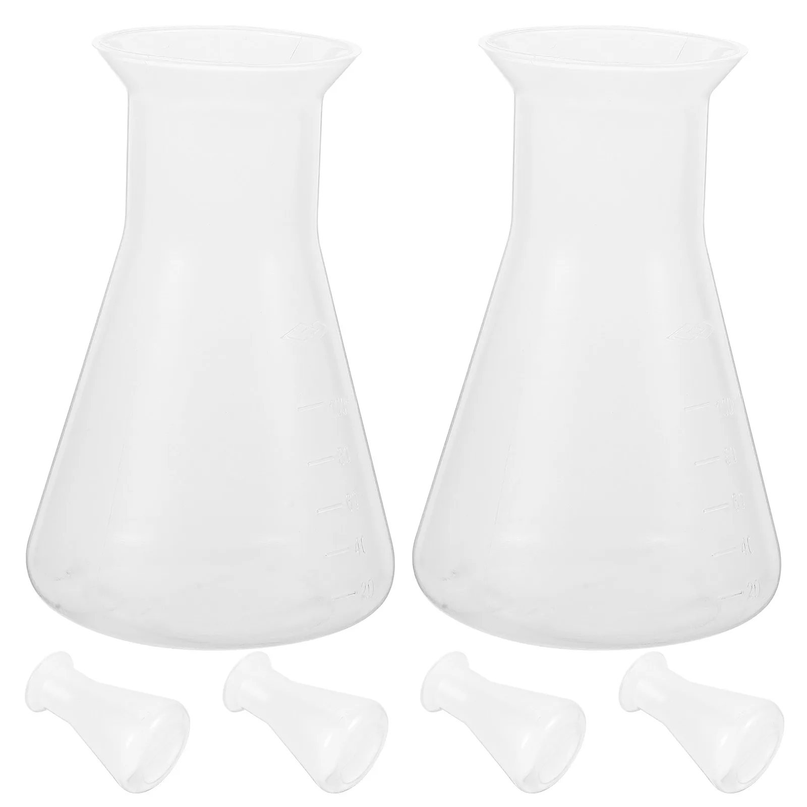 6pcs Conical Flask Set 100ml Narrow Neck Plastic Lab Erlenmeyer Flasks for Chemical Mixing Storage Science Experiment
6pcs Conical Flask Set 100ml Narrow Neck Plastic Lab Erlenmeyer Flasks for Chemical Mixing Storage Science Experiment