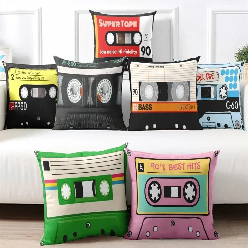 Home Decor Retro 90s Cassette Tape Pattern Pillow Covers Pattern Cushion Cover Suitable for Sofa Bedroom Car Pillow Cover
Home Decor Retro 90s Cassette Tape Pattern Pillow Covers Pattern Cushion Cover Suitable for Sofa Bedroom Car Pillow Cover