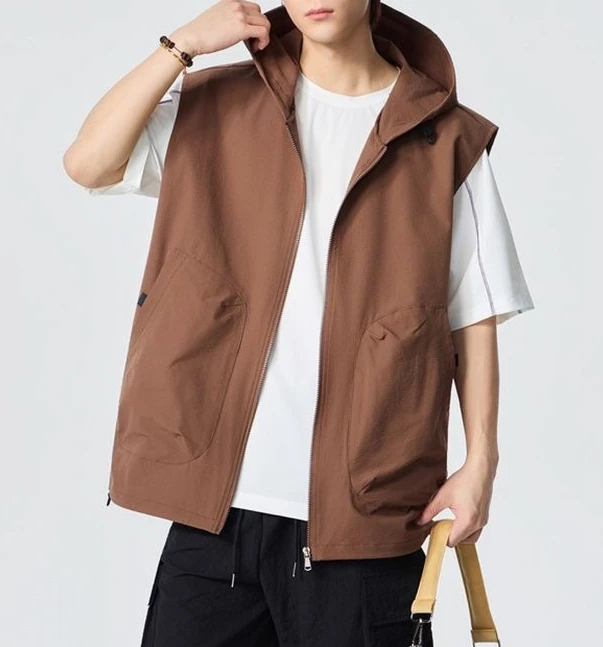 Non-ironing and anti-wrinkle hooded vest men's zipper vest jacket sleeveless summer 2026 new
Non-ironing and anti-wrinkle hooded vest men's zipper vest jacket sleeveless summer 2026 new