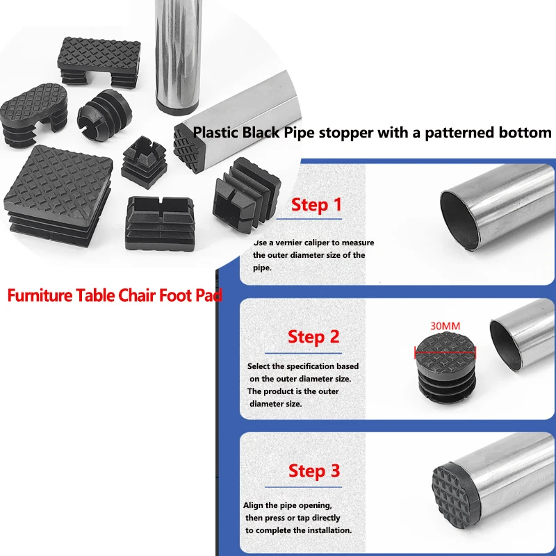 Plastic Tube Caps Plugs Inserts Furniture Feet Pads Stainless Steel Pipe End Caps Square Round Oval Tube Plugs
Plastic Tube Caps Plugs Inserts Furniture Feet Pads Stainless Steel Pipe End Caps Square Round Oval Tube Plugs