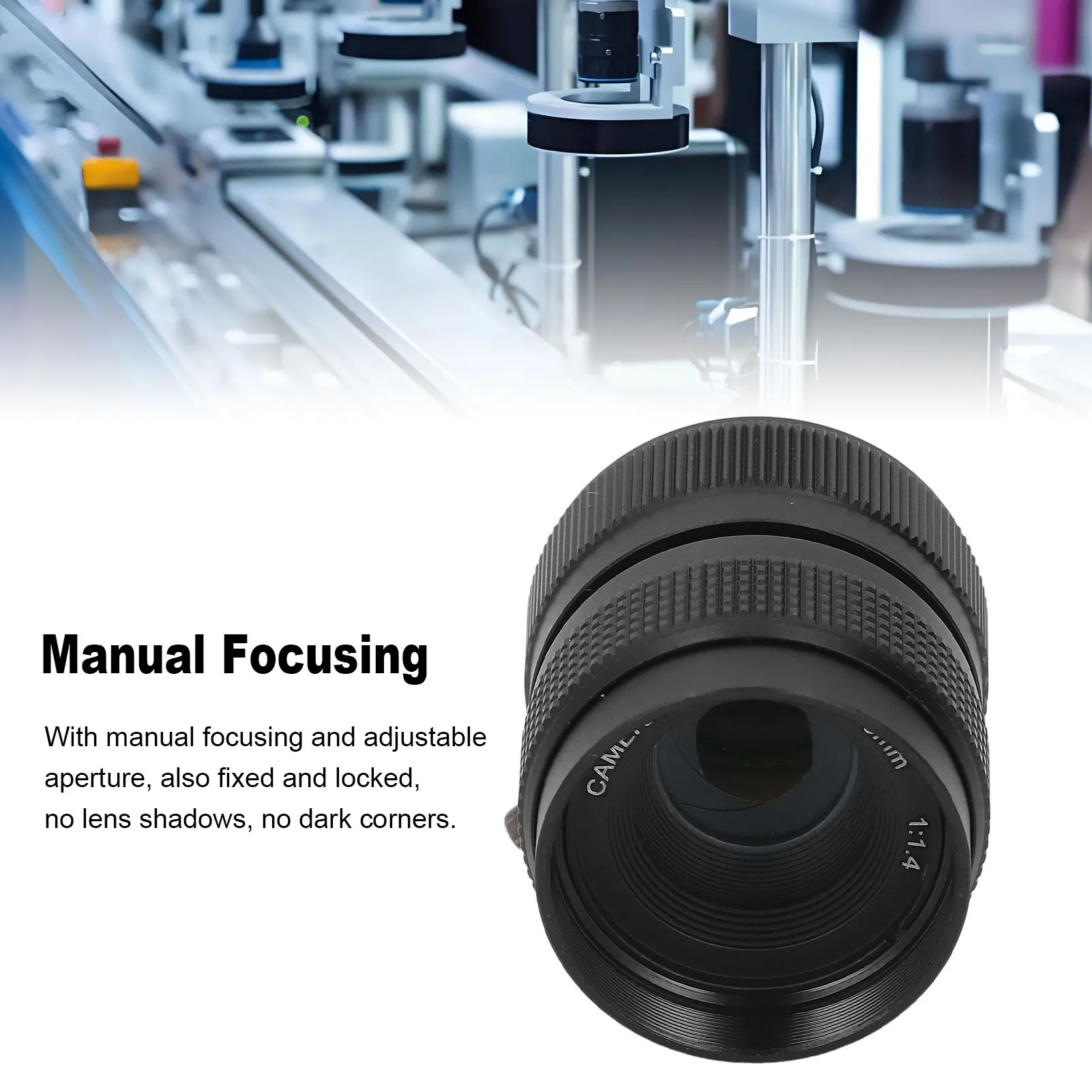 Industrial Aperture Lens 1/2 Inch F1.4 25mm C Mount Manual Aperture Industrial Lens Industrial C Mount Lens Manual Aperture Lens
Industrial Aperture Lens 1/2 Inch F1.4 25mm C Mount Manual Aperture Industrial Lens Industrial C Mount Lens Manual Aperture Lens