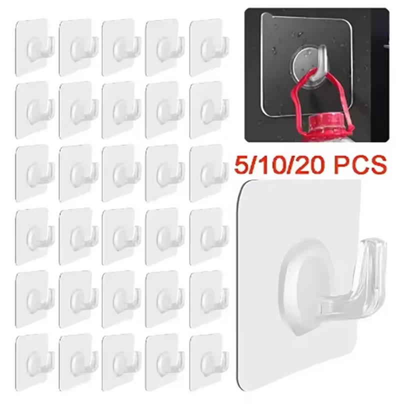 20/10/5Pcs Transparent Self Adhesive Wall Hooks Key Towel Door Wall Hanger Hook Kitchen Bathroom Organizer Supplies
20/10/5Pcs Transparent Self Adhesive Wall Hooks Key Towel Door Wall Hanger Hook Kitchen Bathroom Organizer Supplies