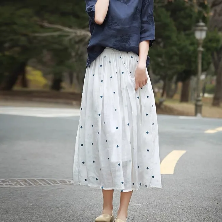 Женская хлопковая льняная юбка с подкладкой, летняя тонкая плиссированная юбка, ретро-юбка с эластичной талией, облегающая длинная юбка миди, уличный стиль
Женская хлопковая льняная юбка с подкладкой, летняя тонкая плиссированная юбка, ретро-юбка с эластичной талией, облегающая длинная юбка миди, уличный стиль